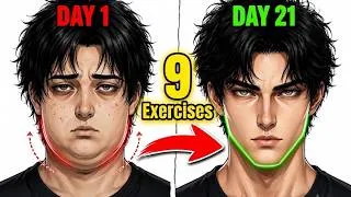 Thumbnail: How to Get a Sharp & Attractive Jawline Naturally | 9 Exercises That Actually Work 😳