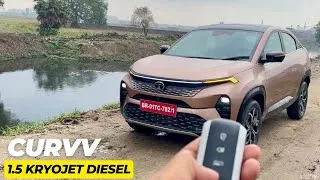 Thumbnail: Tata curvv Accomplished 1.5 kryojet Diesel MT Review|short drive impression|Tata Curvv 1.5 Diesel.