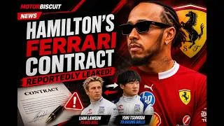 Thumbnail: Verstappen Confirms Contract, Hamilton's Reported Ferrari Extension, and Why Hadjar Is Replaced