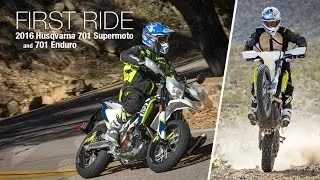 Thumbnail: 2016 Husqvarna 701 Supermoto & Enduro First Ride - MotoUSA