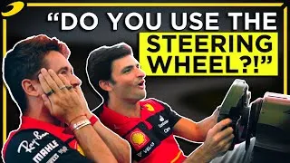 Thumbnail: Charles Leclerc and Carlos Sainz Take On Our Sim Challenge