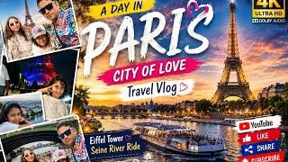 Thumbnail: ✨ Paris Magic! 🇫🇷 | Eiffel Tower Views 🗼 & Seine River Ride 🚢 | Paris Vlog #travelvlog #europe