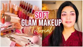 Thumbnail: ঘরে বসেই পার্লারের মতো সফট গ্ল্যাম মেকআপ! 🥰 Beginner Friendly Soft Glam Look Tutorial