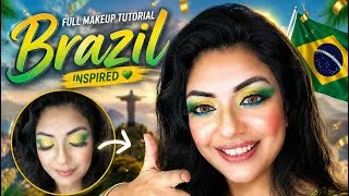 Thumbnail: ব্রাজিল ফ্যান তরুণীদের ঝটপট Brazil Makeup সাজ!  | Brazil World Cup Makeup Tutoria