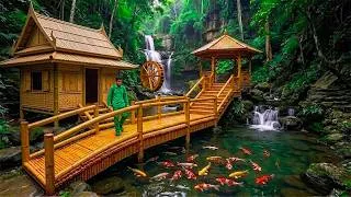 Thumbnail: I spent 55 days building a bamboo house by the waterfall. Solo survival skills in the Wild