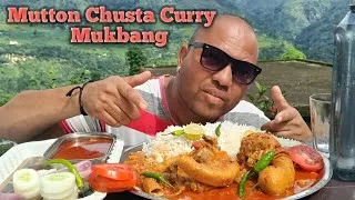 Thumbnail: 😛Mutton Chusta Curry 🔥 Basmati Rice Sailed Mukbang Youtube Video Mountainous Hungry 😛🔥
