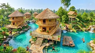Thumbnail: 220 Days to Build a Two-Story Thatched Hut on the Water Using Primitive Tools