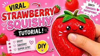 Thumbnail: DIY Strawberry Squishy 🍓 | Easy & Satisfying Squishy Tutorial #diy #squishy #satisfying 