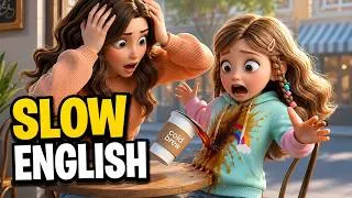 Thumbnail: Learn English Through Story | The Coffee Shop Accident (Slow English)