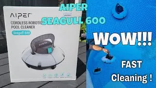 Thumbnail: AIPER Cordless Robotic Pool Vacuum | Seagull 600  - 18 FT INTEX Pool Clean in under 7 minutes!