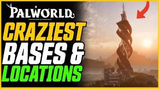 Thumbnail: CRAZIEST BASES & LOCATIONS!! // Palworld 1.0 Most Unique Bases Showcase