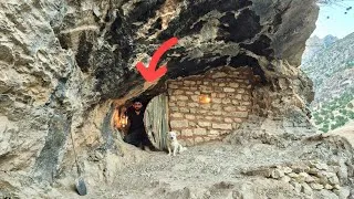 Thumbnail: I Turned a Burned Mountain Cave Into a Secret Home | Alone With My Dog