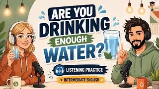 Thumbnail: Are You Drinking Enough Water? | Intermediate English Listening Practice | Daily Habits Conversation