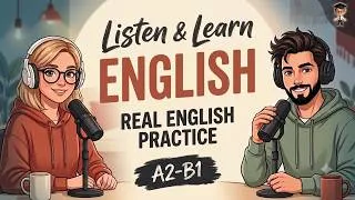 Thumbnail: Learn English Just by Listening to This Real Conversation | English Podcast | A2-B1