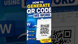 Thumbnail: How to Generate a QR Code Using Microsoft Word! 📱💻#microsoft  #windows #msword #mswordshortcuts