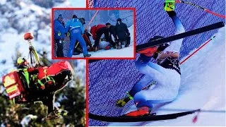 Thumbnail: Aleksander Aamodt Kilde airlifted from course after downhill crash at Wengen - Aamodt Kilde Sturz