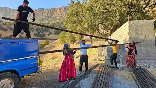 Thumbnail: 😭🔥 Big News for Abbas! The Roof Beams Have Arrived with Support from Master Engineer 🏠❤️