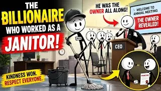 Thumbnail: Everyone Ignored the Janitor.Until They Discovered He Was the Billionaire Owner!😱Inspirational Story
