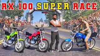 Thumbnail: Franklin and Adam's Legendary RX100 Bike Race in GTA 5! | GTA 5 Telugu