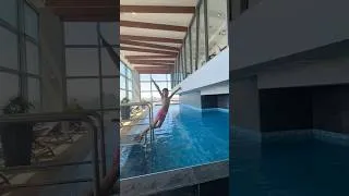 Thumbnail: Pool diving trend #croatia #pool #diving #trendingshorts #fun #airport #londonlife #luxuryswim #zeya