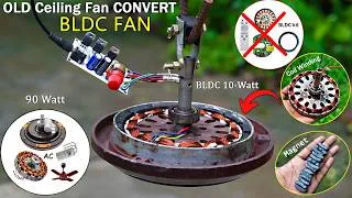 Thumbnail: Convert Old Ceiling Fan To Ultra-Fast BLDC FAN At Home | Save 65% Electricity