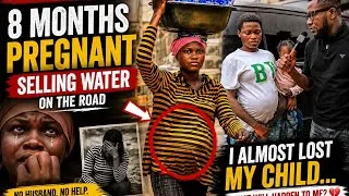 Thumbnail: 😭 8 Months Pregnant & Selling Water in the Rain… I Went Back for Her 💔😭 #mrbeast #Humanity #Kindness