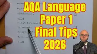 Thumbnail: Final Tips for AQA Language Paper 1 2026.