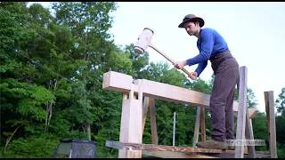 Thumbnail: Blacksmith shop extension using Korean style timber frame joinery. Part 1: Frame and roof.