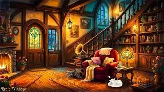Thumbnail: a nostalgic night in the 1950s | vintage oldies playing in another room for unwind & relax
