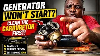 Thumbnail: “Generator Won’t Start? Clean the Carburetor First!”