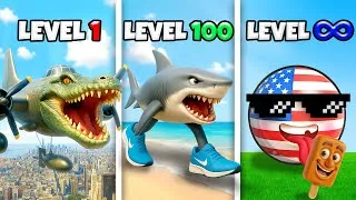 Thumbnail: Tralalero Tralala from Level 1 to Infinity… But Still Afraid of These 3 Italian Brainrot Animals
