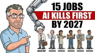 Thumbnail: 15 Jobs AI Kills First By 2027 — The Real List