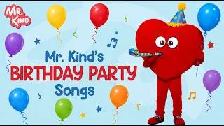 Thumbnail: Mr. Kind's BIRTHDAY PARTY Songs 🎂 | Birthday, Freeze Dance, Head Shoulders & Fun Songs for Kids