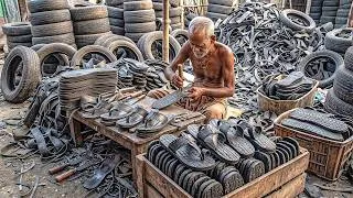 Thumbnail: Making Slippers by Recycling Old Tyres | Amazing Handmade Craft