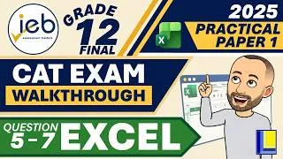 Thumbnail: IEB Computer Applications Technology | Grade 12 | Paper 1 November 2025 | Q5 - 7 Excel Spreadsheet
