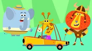 Thumbnail: Mr. Lion and Mr. Giraffe's Vehicles Need Repairing | Mr. Monkey, Monkey Mechanic