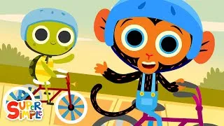 Thumbnail: I Like To Ride My Bicycle | Nursery Rhymes | Mr. Monkey, Monkey Mechanic