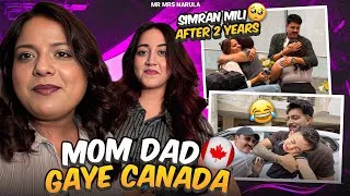 Thumbnail: MUMMA PAPA GAYE CANADA 🇨🇦 | SARI FAMILY HOYI EMOTIONAL 🥹 | SIMRAN NU MILE MUMMA PAPA🥺