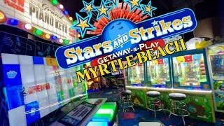 Thumbnail: Playing Games at STARS AND STRIKES | Full Tour |  Myrtle Beach, SC