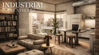 Thumbnail: INDUSTRIAL CHIC PENTHOUSE + Full CC List | The Sims 4: ASMR Relaxing Speed Build