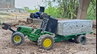 Thumbnail: Remote control homemade tractor john deere very powerful with trolley new project @MrPendujatt22 