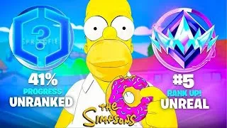 Thumbnail: Unranked To UNREAL But Only SOLOS.. (Fortnite Simpsons)