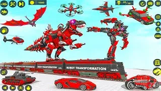 Thumbnail: Super Red Police Limousine Robot Transform Game 2027 Flying Car Red Robot Driving - Android Gameplay