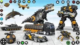 Thumbnail: Dolphin Robot Transform Wars Car Flying Dolphin Drone Robot Fight Game New Car - Android Gameplay