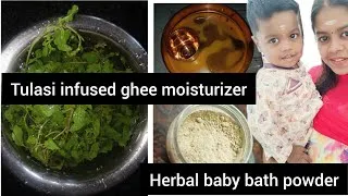 Thumbnail: natural ghee moisturizer and herbal baby bath powder Available👉🤗🧴