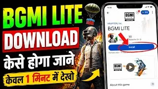 Thumbnail: bgmi lite kaise download karen ! bgmi lite pre registered kya hai  how to download bgmi lite install