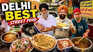 Thumbnail: Delhi Street Food Tour | West Delhi ka Famous food| Amritsari Kulcha , Rajma Chawal , Kulche Chole