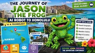 Thumbnail: THE JOURNEY OF JASON THE FROG: AI ROBOT TO HONOLULU | Hawaii Geography & Technology Lesson