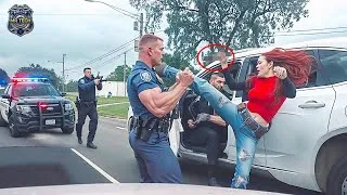Thumbnail: MOST BRUTAL Moments When Karen Attack Cops Gets Instant Karma Caught On Dashcam! #1