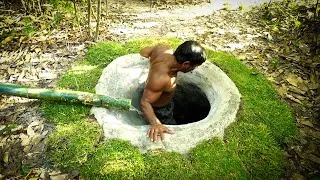 Thumbnail: I Survived 49 Days Building an Underground Tunnel Hut with Water Slide Pool